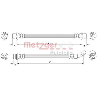 METZGER 4111072 - Flexible de frein