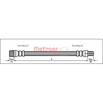 Flexible de frein METZGER OEM BSG 70-730-015