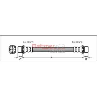 Flexible de frein METZGER OEM 9094702603