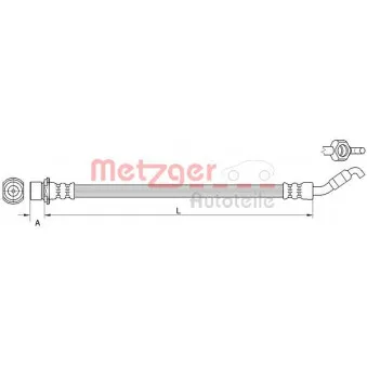 Flexible de frein METZGER OEM 90947W2024