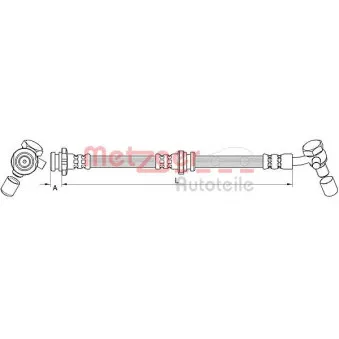 Flexible de frein avant gauche METZGER OEM 462117244R