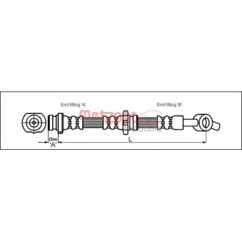 Flexible de frein METZGER OEM 462102f002