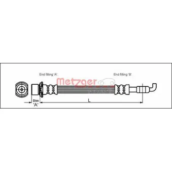 Flexible de frein METZGER OEM 9094702604