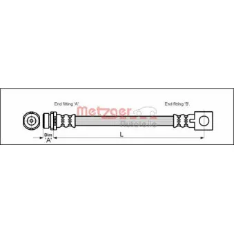 Flexible de frein METZGER OEM 6922621