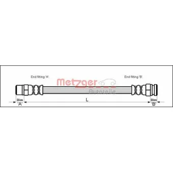 METZGER 4112520 - Flexible de frein