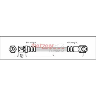 Flexible de frein METZGER OEM AH0124