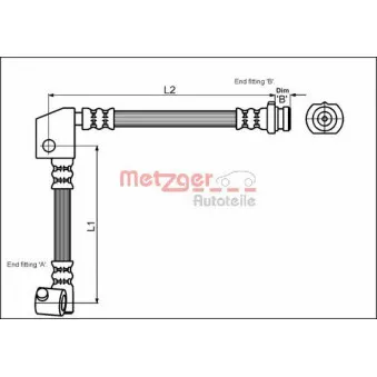 METZGER 4114738 - Flexible de frein