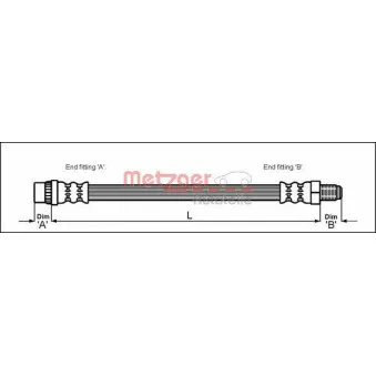 Flexible de frein METZGER OEM 7700310117