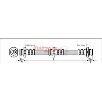 Flexible de frein METZGER OEM 5159060B00