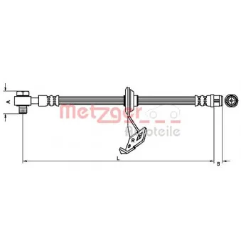 Flexible de frein METZGER OEM A1634202148