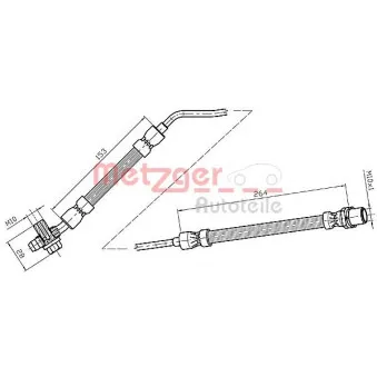 Flexible de frein METZGER OEM 34301165765