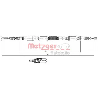 METZGER 441.4 - Tirette à câble, frein de stationnement arrière gauche
