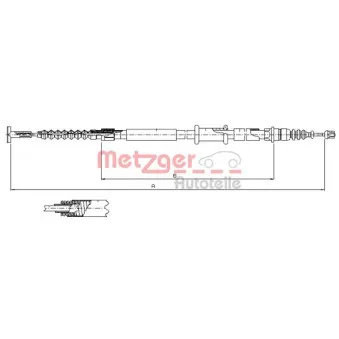 METZGER 461.12 - Tirette à câble, frein de stationnement