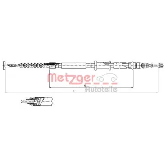 Tirette à câble, frein de stationnement METZGER OEM 46460478