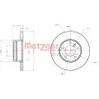 METZGER 6110028 - Jeu de 2 disques de frein avant