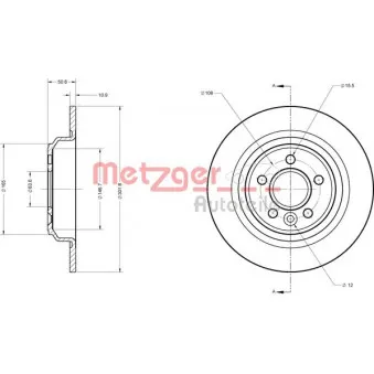 METZGER 6110053 - Jeu de 2 disques de frein arrière