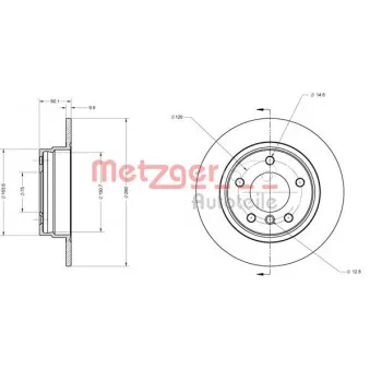 METZGER 6110055 - Jeu de 2 disques de frein arrière