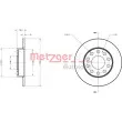 METZGER 6110097 - Jeu de 2 disques de frein arrière