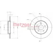 METZGER 6110101 - Jeu de 2 disques de frein arrière