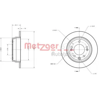 METZGER 6110107 - Jeu de 2 disques de frein arrière