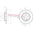METZGER 6110116 - Jeu de 2 disques de frein avant