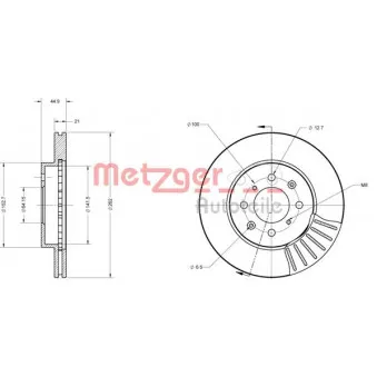 METZGER 6110128 - Jeu de 2 disques de frein avant