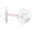 METZGER 6110132 - Jeu de 2 disques de frein avant