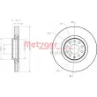 METZGER 6110134 - Jeu de 2 disques de frein avant