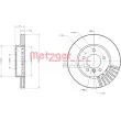 METZGER 6110149 - Jeu de 2 disques de frein avant