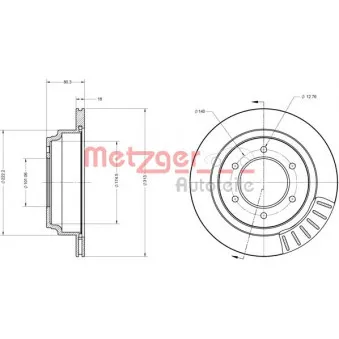 METZGER 6110158 - Jeu de 2 disques de frein arrière