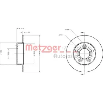 METZGER 6110168 - Jeu de 2 disques de frein arrière