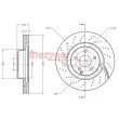 METZGER 6110194 - Jeu de 2 disques de frein avant