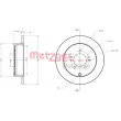 METZGER 6110197 - Jeu de 2 disques de frein arrière