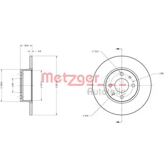 METZGER 6110204 - Jeu de 2 disques de frein arrière