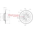 METZGER 6110211 - Jeu de 2 disques de frein arrière