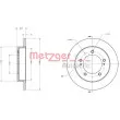 METZGER 6110219 - Jeu de 2 disques de frein avant