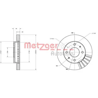 METZGER 6110248 - Jeu de 2 disques de frein avant