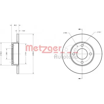 METZGER 6110254 - Jeu de 2 disques de frein avant