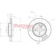 METZGER 6110263 - Jeu de 2 disques de frein avant