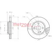 METZGER 6110266 - Jeu de 2 disques de frein avant