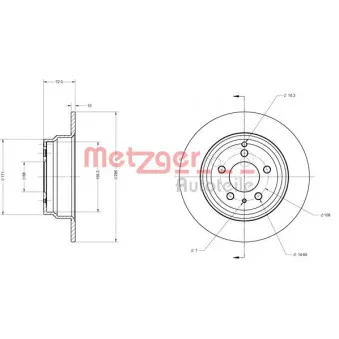METZGER 6110268 - Jeu de 2 disques de frein arrière
