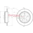 METZGER 6110278 - Jeu de 2 disques de frein arrière