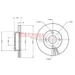 METZGER 6110292 - Jeu de 2 disques de frein avant