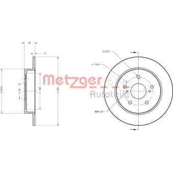 METZGER 6110330 - Jeu de 2 disques de frein arrière