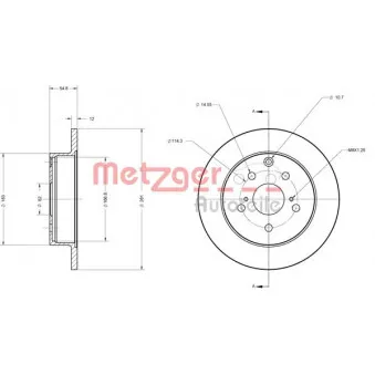 METZGER 6110394 - Jeu de 2 disques de frein arrière