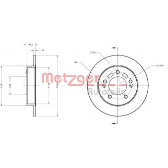 METZGER 6110428 - Jeu de 2 disques de frein arrière