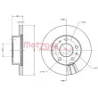 METZGER 6110438 - Jeu de 2 disques de frein avant