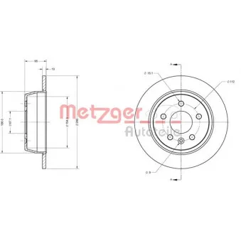 METZGER 6110492 - Jeu de 2 disques de frein arrière