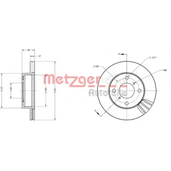 METZGER 6110500 - Jeu de 2 disques de frein avant