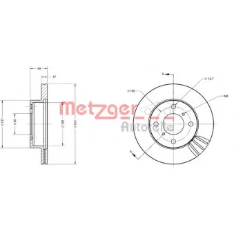 Jeu de 2 disques de frein avant METZGER OEM 55311A75F00L00
